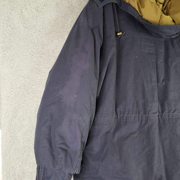 Vintage Woolrich Jacket L Large Blue Puffer Hooded Down Parka USA Button Zip - Picture 5 of 13